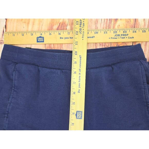 Puma Navy Blue & Green Cotton Blend Joggers Small - Picture 8 of 9